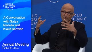 A Conversation with Satya Nadella and Klaus Schwab  Davos 2024  World Economic Forum [upl. by Salvador]