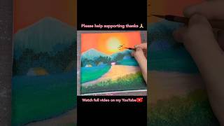 Beautiful Sunset Painting shorts painting satisfying trending video [upl. by Noseyt]