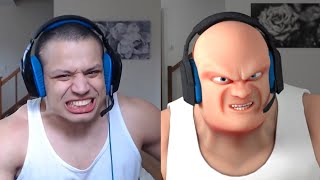 Tyler1 scream meme 3D animation  Side By Side with original [upl. by Otila]