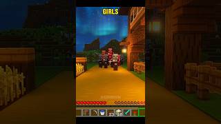 Minecraft Girls vs Boys Competition shorts minecraft [upl. by Mowbray]