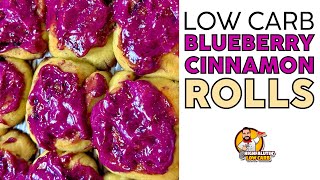 Low Carb BLUEBERRY CINNAMON ROLLS 🫐 The BEST Keto Cinnamon Roll Recipe [upl. by Nyrraf]