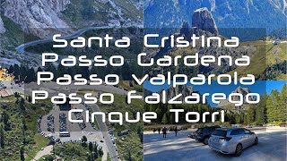 Italian roads Driving Santa Cristina Valgardena  Cinque Torri [upl. by Rot]