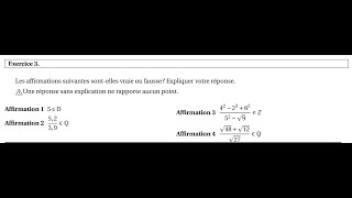 Seconde mathématiques Calcul numérique et ensemble de nombres [upl. by Alis]