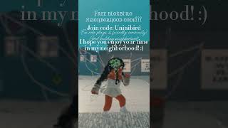 Join Bloxburg neighborhood code Uninibird for fun role plays amp more 2024 fypシ roblox bloxburg [upl. by Nidnerb]