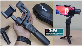 Digitek 3Axis Gimbal 🔥 Unboxing  Stabilizer for Phone amp GoPro 12 hrs backup ⚡ FPV amp 360° mode [upl. by Ahsimet]