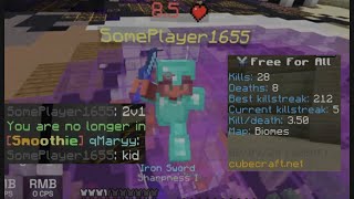 288 against Autoclicker￤CubeCraft FFA [upl. by Rramo664]