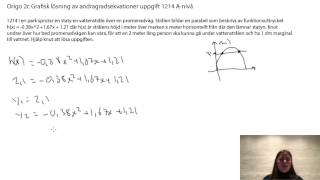 Matte 2a 2b 2c Grafisk lösning av andragradsekvationer uppgifter amp lösningar Anivå [upl. by Anoed]