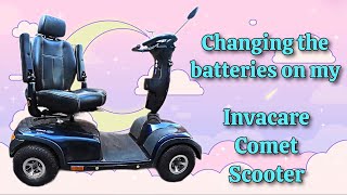 Invacare Comet Mobility Scooter Changing The Batteries [upl. by Tebazile443]