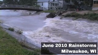 June 2010 Rainstorms in Milwaukee WI [upl. by Stalder229]