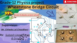 WheatStone Bridge Circuit  Physics Project  Grade12 By Subash Upadhyaya amp His Group CLC Sir [upl. by Courtnay]