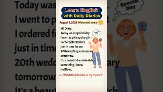 🎁 A Special Gift  Daily Diary  Learn English  Practice English shorts [upl. by Lagas]