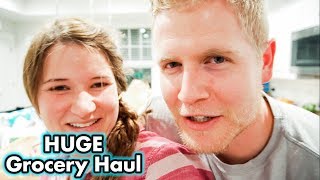 HUGE GROCERY HAUL EVERYTHING WE EAT IN A MONTH Vlogmas 2018 [upl. by Huai]