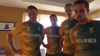 DALE STEYN AB DE VILLIERS BOARD THE BANTER BUS [upl. by Utham294]