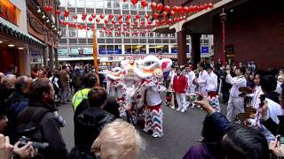 Chinese New Year Dragon Dance Celebration in London Chinatown 2011 春节 农历新年 舞龙 倫敦 [upl. by Initof]