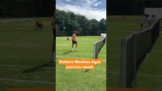 Roberto Bautista Agut practice smash libemaopen tennis tennisplayer atp [upl. by Manvell157]