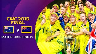 Cricket World Cup 2015 Final Australia v New Zealand  Match Highlights [upl. by Artinek]