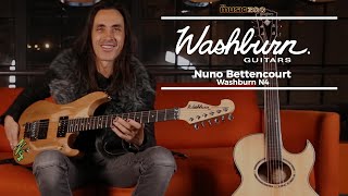 Nuno Bettencourt on the Washburn N4 at The Music Zoo [upl. by Osrick]