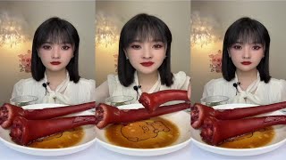 ASMR CHINESE MUKBANG FOOD EATING SHOW 做吃播  这个好吃吗？独特的食物 asmr mukbang 哎美食 [upl. by Eulaliah]