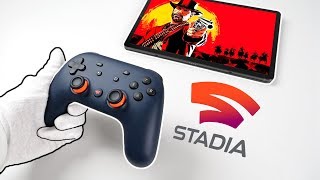 Google Stadia quotConsolequot Unboxing  The Future of Gaming Gameplay Review  Controller [upl. by Eecyaj665]