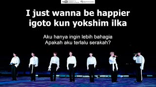 BTS  Blue amp Grey EASY LYRICSINDO SUB by GOMAWO [upl. by Ensign]