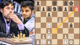 FIRST BLOOD  Hikaru Nakamura vs Vidit Gujrathi  Round 2  FIDE Candidates Tournament 2024 [upl. by Letrice501]