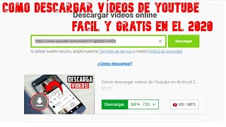 Cómo descargar vídeos de Youtube en 2020 desde la pagina oficial de Youtube [upl. by Seravat517]