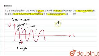 If the wavelength of the wave is 24 cm then the distance between the first compression and the [upl. by Cherie]