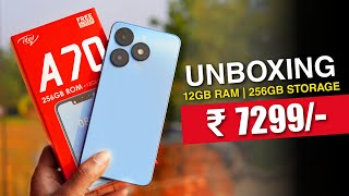 itel A70 Unboxing amp Review 🔥 12GB256GB ₹ 7299 😱 [upl. by Siocnarf]