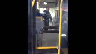 Guy trying to get onto a Transperth Bus abusing the driver and passengers [upl. by Tennek5]