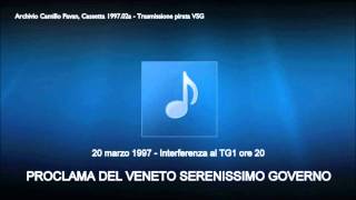 Serenissimi interferenza al Tg1 Rai ore 20 del 2031997  Registrazione audio [upl. by Grieve226]