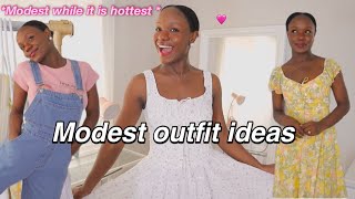 MODEST OUTFIT IDEAS  modesty tips  try on haul 🛍️ [upl. by Pendergast]