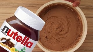 Tortencreme mit Nutella selber machen einfache Schokocreme Anleitung Deutsch Sahnecreme [upl. by Nivrac]