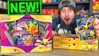 Buying 2021s FIRST EVER Pokemon Cards Collection Box ULTRA RARE In Every Alakazam V Box Opening [upl. by Eisse]