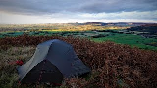 Lone Wild Camp  North Yorkshire Moors Overlooking Teesside [upl. by Lleznol]