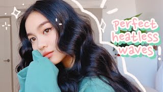 THE BEST OVERNIGHT HEATLESS WAVES 💫 HAIR TUTORIAL [upl. by Iddo610]