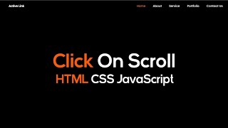 How to Make an Active Nav Link On Scroll using HTML CSS amp JavaScript [upl. by Gnuoy263]