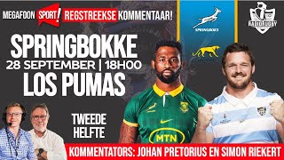 SPRINGBOKKE VS PUMAS  TWEEDE HELFTE  RADIORUGBY [upl. by Boles]