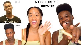 HOW TO GROW YOUR HAIR FAST 5 TIPS FOR MEN  GIVEAWAY  Stunted Hair Growth Solution [upl. by Allimac78]