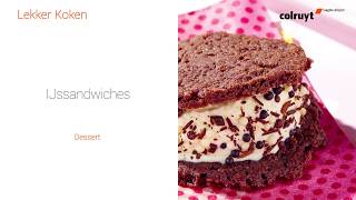 Recept IJssandwiches – Colruyt [upl. by Aicekal]