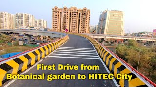 First Drive From Botanical Gardens side on Kothaguda Flyover  hyderabad infra [upl. by Oppen]