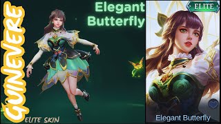 Guinevere Elegant Butterfly Elite Skin MLBB Skin Effects 4K UHD  Slow Motion Showcase [upl. by Imojean221]