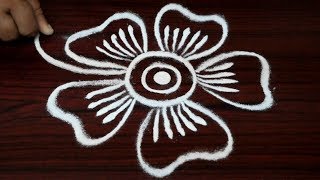 latest simple free hand rangoli designs  easy kolam with out dots  muggulu designs  rangavalli [upl. by Myke]