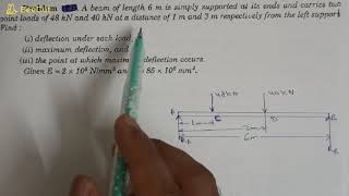 Deflection of beams 10 Macaulay’s methodsimply supported beam with two2 point loads [upl. by Estey]