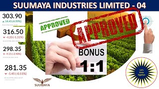 SUUMAYA INDUSTRIES LIMITED  SUULD  BONUS 11  APPROVED [upl. by Eigger]