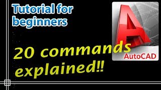 Autocad 2018  Command Tutorial for beginners  PART 1 [upl. by Vergos720]