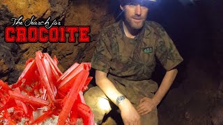 Mining for rare crocoite crystals in Tasmania the reopening of an old adit [upl. by Hatty868]