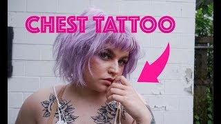 Getting My Chest Tattooed  Tattoo Vlogs [upl. by Nonnahc]