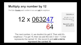 Trachtenberg System  Multiply by 12 Method Be Faster than a Calculator [upl. by Yvette]