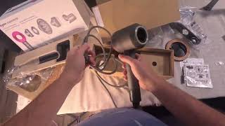 Unboxing Dyson Supersonic Hair Dryer Stand amp Attachments  Costco [upl. by Hplodur]