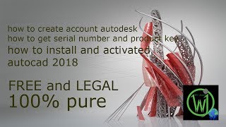 cara buat akun autodesk  install  aktifasi autocad 2018 [upl. by Lifton]